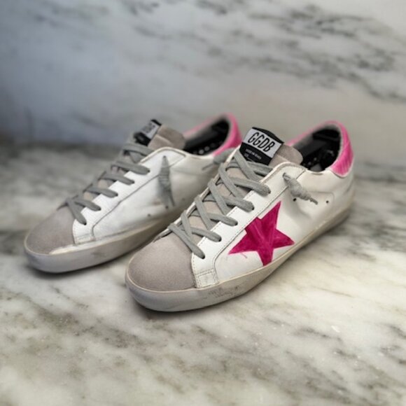 Golden Goose Super-Star limited LTD161/205 (pink star/heel tab) Size EU37/US7 - Picture 2 of 13